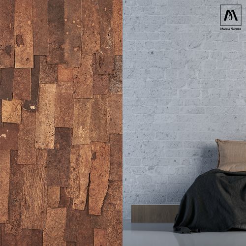 Покрытие для стен для внутреннего пространства - SCALES BROWN - MAGNA NATURA | Cork Furniture - из пробкового дерева / естественная отделка / покрытое лаком