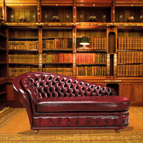 Классический полудиван - Dormiuse Versailles - DI MARCO INTERIOR SOFA - из кожи / из дерева / с основанием из древесины