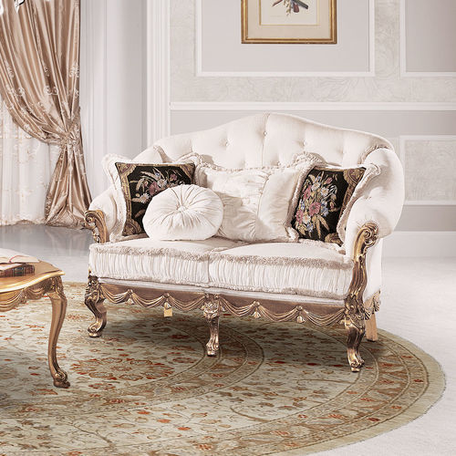 Классический диван - Casanova - DI MARCO INTERIOR SOFA - из бархата / с подлокотниками / с подушками