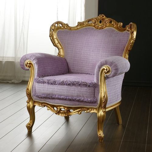 Кресло в стиле барокко - DI MARCO INTERIOR SOFA - из ткани / из цельной древесины / из позолоченного дерева с золотым листом