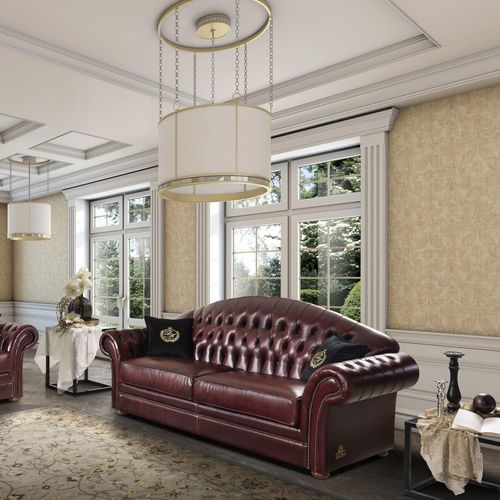 Классический диван - Panarea  - DI MARCO INTERIOR SOFA - из кожи / с подлокотниками / ручной работы