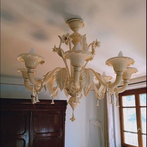 Классическая люстра - ALGIEBA AMBRA - BOTTEGA VENEZIANA - из дутого стекла / из муранского стекла / 6 лампочек