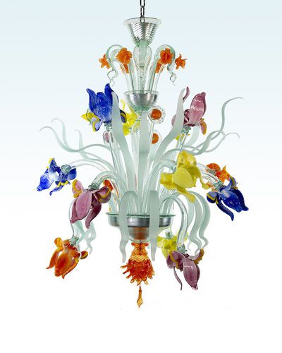 Классическая люстра - IRIS MULTICOLOR - BOTTEGA VENEZIANA - из дутого стекла / из муранского стекла / 12 лампочек