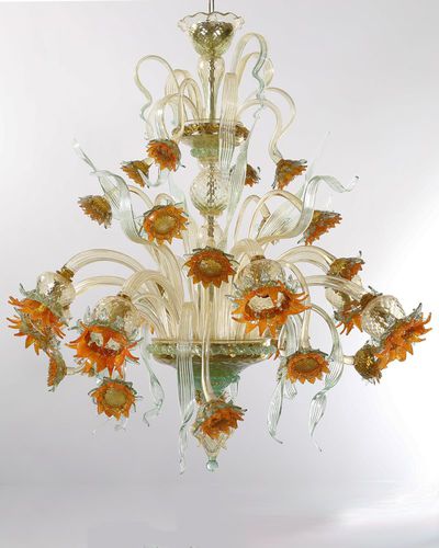 Классическая люстра - GRAND-GIRASOLI - BOTTEGA VENEZIANA - из дутого стекла / из муранского стекла / 8 лампочек