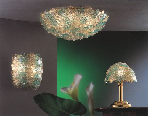 Современный потолочный светильник - FIORI ORO PL - BOTTEGA VENEZIANA - круглый / из муранского стекла / LED