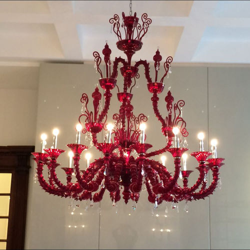 Люстра венецианский стиль - ROSSO - BOTTEGA VENEZIANA - из муранского стекла / из дутого стекла / для профессионального использования