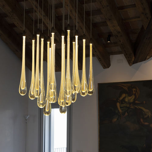 Люстра уникальный дизайн - Goccia composizione - BOTTEGA VENEZIANA - из муранского стекла / листовое золото / для профессионального использования