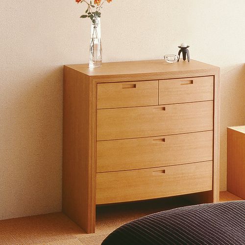 Современный шифоньер - STRIPE DR-80 - CondeHouse - из орехового дерева / деревянный шпон / из цельной древесины