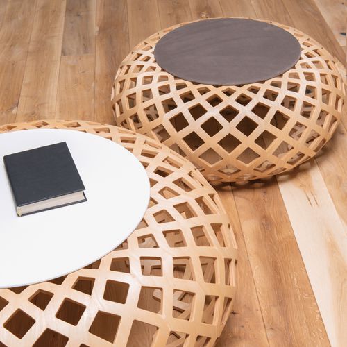 Пуф уникальный дизайн - KINA LUX FLOOR U - CondeHouse - из ткани / из кожи / из гнутой древесины