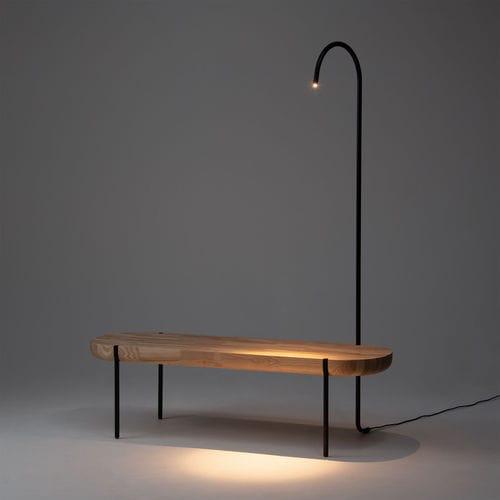 Современная скамейка - TUB Bench - CondeHouse - из ясеня / без спинки / без подлокотников