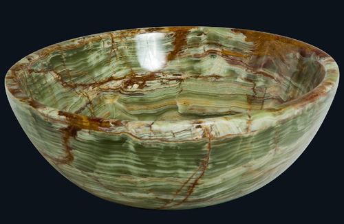 Раковина на столешнице - GREEN ONYX - INDIA STONE EXPORT - из композита / одиночная / круглая