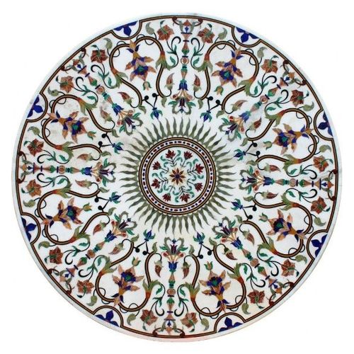 Столешница из мрамора - WHITE INLAID  - INDIA STONE EXPORT
