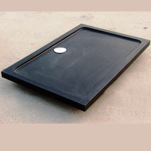 Прямоугольный душевой поддон - JET BLACK GRANITE - INDIA STONE EXPORT - для облицовки кафелем / из керамики