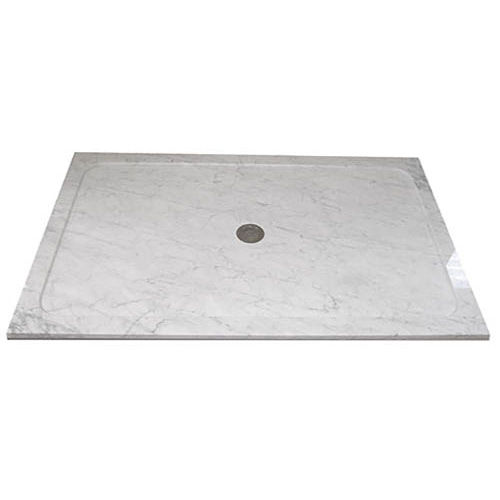 Квадратный душевой поддон - WHITE  - INDIA STONE EXPORT - для облицовки кафелем / из мрамора