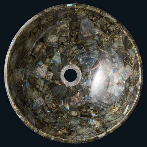 Раковина на столешнице - LABRADORITE VESSEL - INDIA STONE EXPORT - из композита / одиночная / круглая