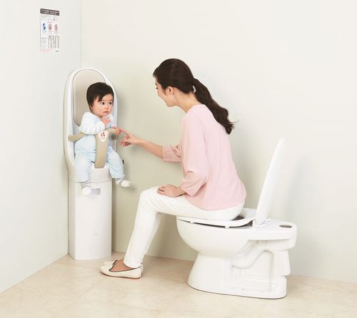 Cтул уникальный дизайн - COMBI BABY KEEP SLIM F62 - CombiWith Corp - для интерьера / из ABS / для детей