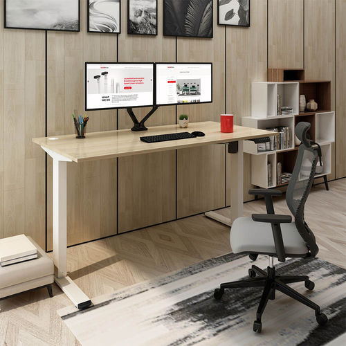 Напольный рабочий стол - ET114F-5528 - Loctek Ergonomic Technology Corp. - для 2 человек / современный / из дерева