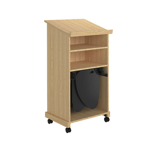 Пюпитр для конференций - IPTD-K - DIVERSIFIED WOODCRAFTS - на роликах / из дуба / из фанерованной древесины