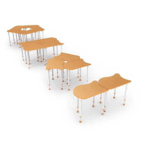 Современная парта - A&D - PARAGON FURNITURE INC - из ламината / с основанием из стали / прямоугольная