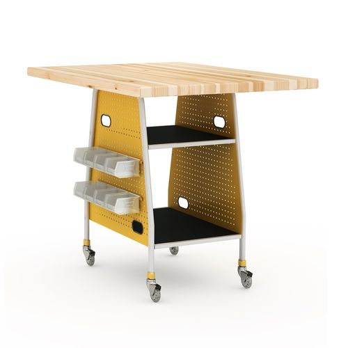 Современный рабочий стол - MAKER INVENT - PARAGON FURNITURE INC - из ламината / с основанием из металла / прямоугольный