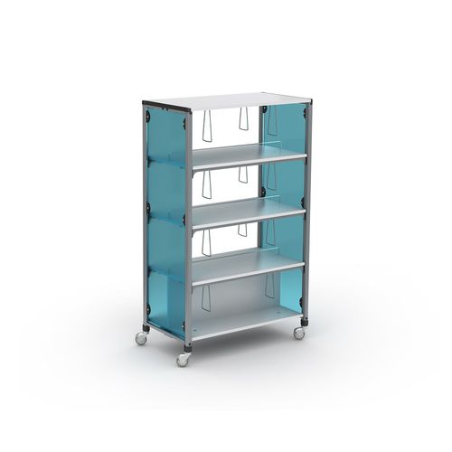 Мобильный стеллаж для офиса - INFORMATION COMMONS - PARAGON FURNITURE INC - с ручным приводом / из металла