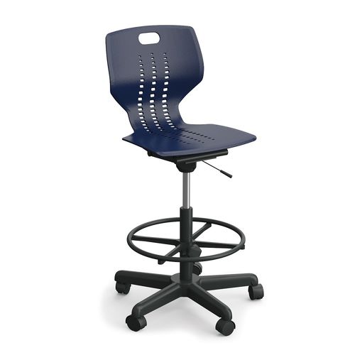 Стул для работы из пластика - EMOJI - PARAGON FURNITURE INC - с крестообразным основанием / на колесиках / поворотный