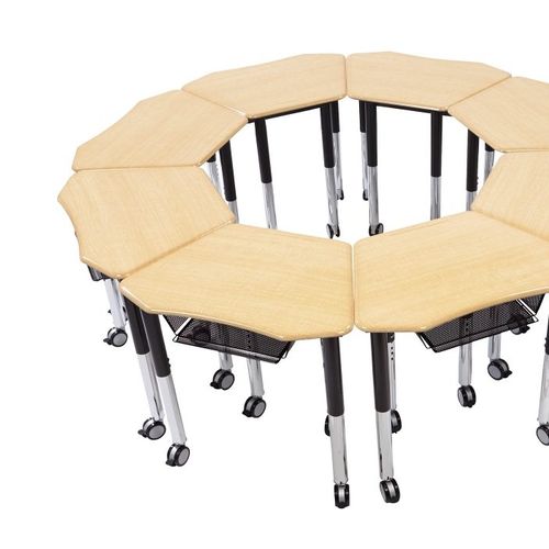 Современная парта - PETAL DESK SERIES  - Academia furnitures industries - из стали / из ламината высокого давления / с основанием из стали