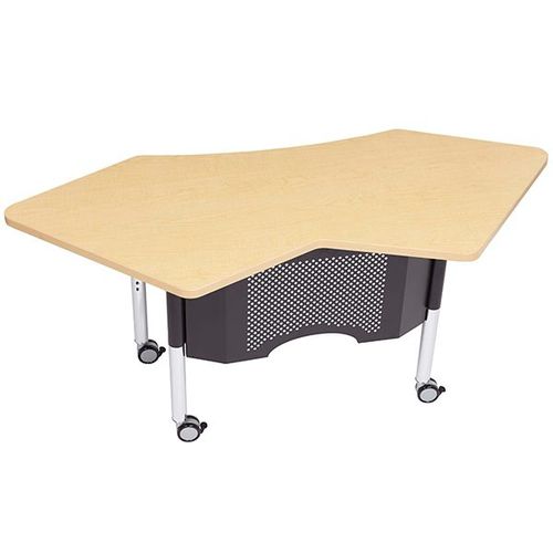 Рабочий стол для школ - PETAL TEACHER SERIES : LAZER - Academia furnitures industries - на роликах / современный / из стали
