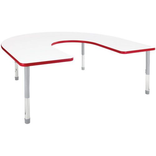 Современный стол - HORSESHOE DURA - Academia furnitures industries - из стали / из ламината высокого давления / с основанием из стали