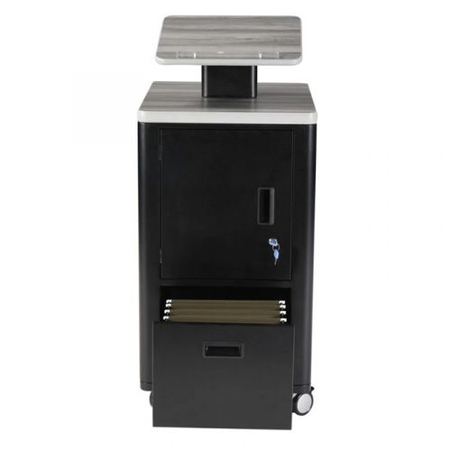Пюпитр для конференций - Kinect  - Academia furnitures industries - вертикальное положение / на роликах / из нержавеющей стали