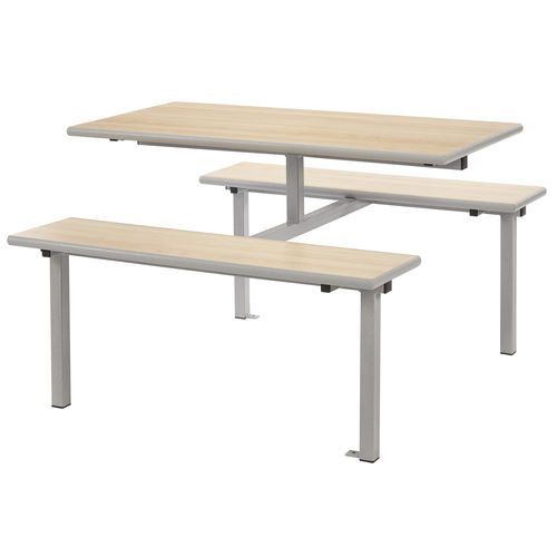 Современный комплект стол-лавки - CAN-WOODMID - metalliform - из дерева / для интерьера / для школ