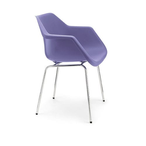 Современный cтул - ARMCHAIR - hille - для интерьера / из полипропилена / с основанием из хромированного металла