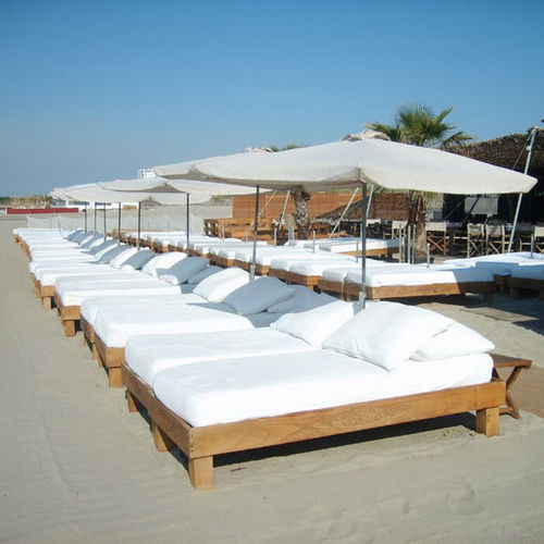 Современный садовый шезлонг - Effet - Beach Concept - из тикового дерева / для пляжа / для профессионального использования