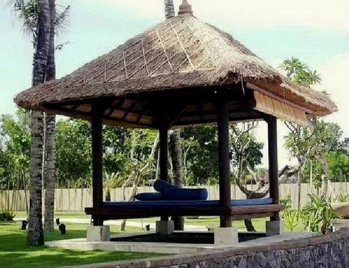 Тент из тикового дерева - ALANG - Beach Concept - из мербау / соломенная крыша / деревянная конструкция