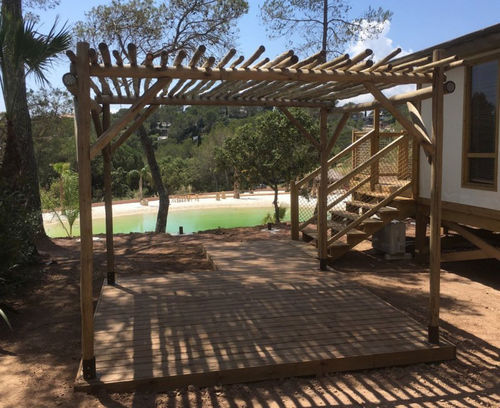 Самонесущая пергола - Beach Concept - из эвкалипта / крыша из дерева / модульная