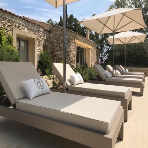 Садовый шезлонг 1 место - Bain de soleil 1 place - MOUSSES ETOILES - современный / из Batyline® / ткань с покрытием ПВХ