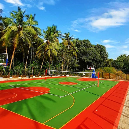 Штукатурка для спортзала - ELASTOSPORT 853-R - KDF - Sports Flooring Production - для спортивной площадки / для напольной поверхности / акриловая