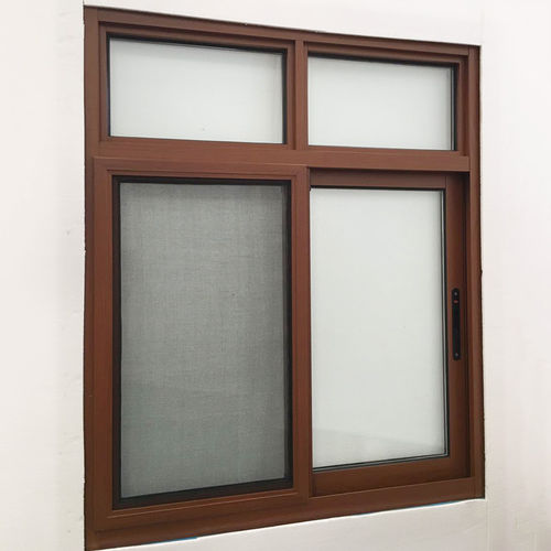 Окно из алюминия - Altop Facade Co, ltd. - раздвижное / с двойным остеклением / коричневое