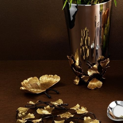 Коробка для карманных вещей из латуни - GOLDEN GINKGO  - Michael Aram