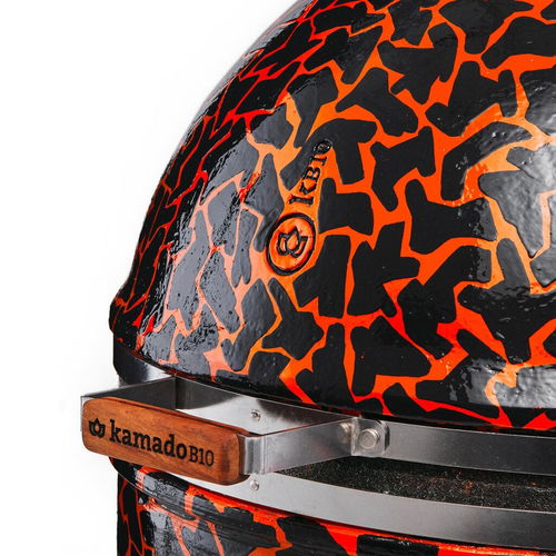 Барбекю на угле - KB10 NANO ART MO - kamado B10 Germany - на роликах / отдельностоящее / напольное