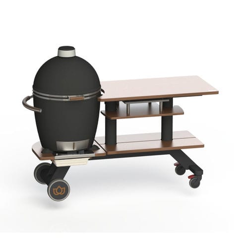 Современный стол - KB10-TG400 - kamado B10 Germany - из дерева / с основанием из стали / прямоугольный