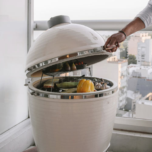 Барбекю на угле - KB10 GRANDE COLOUR - kamado B10 Germany - для профессионального использования / на роликах / отдельностоящее