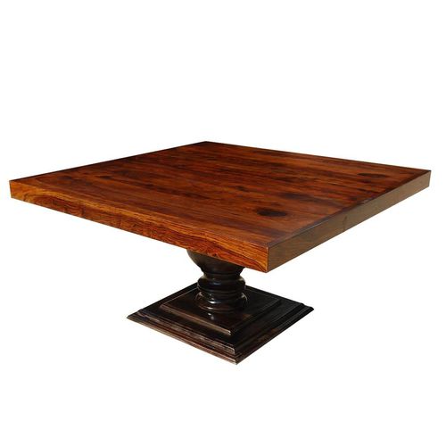 Классический обеденный стол - KOLEMAN - Furniture BoutiQ - из цельной древесины / с основанием из древесины / квадратный