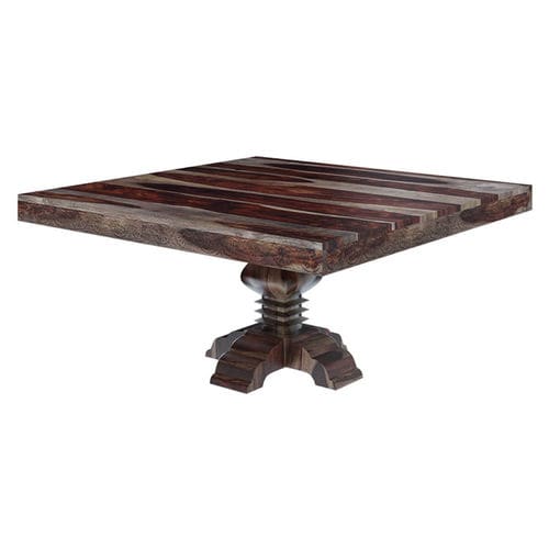 Классический обеденный стол - TECTON - Furniture BoutiQ - из цельной древесины / с основанием из древесины / квадратный