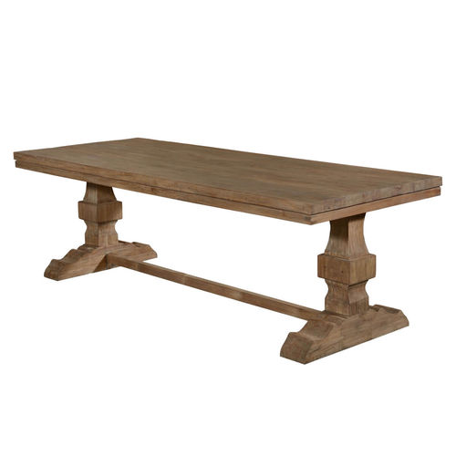 Классический обеденный стол - LUMA - Furniture BoutiQ - из тикового дерева / с основанием из древесины / прямоугольный