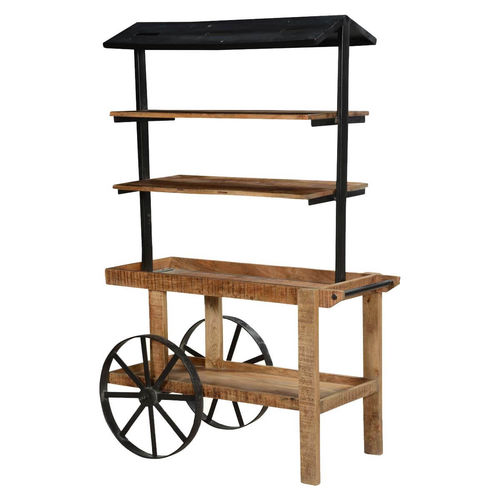 Стеллаж промышленный дизайн - SATHAS - Furniture BoutiQ - из дерева / из железа / для удаленной работы