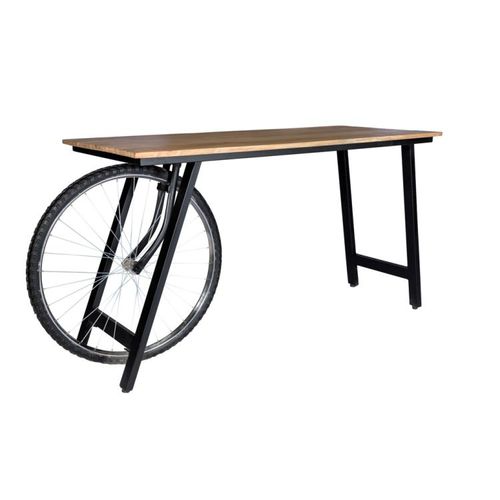 Напольный рабочий стол - SARAVEN - Furniture BoutiQ - промышленный дизайн / из цельной древесины / прямой
