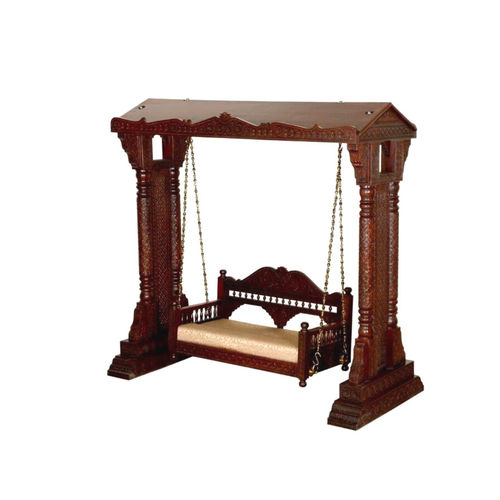 Качель из цельной древесины - KING - Furniture BoutiQ - со съемной подушкой / 2 места / с защитой от солнца