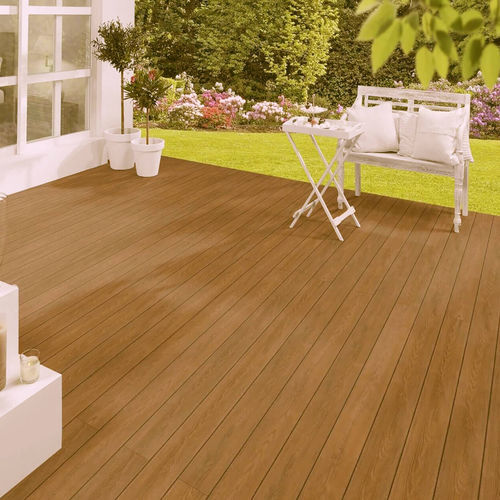 Террасная доска из композитной древесины - TEAK OUTDOOR - Décoplus Parquets - имитация дерева / пазованное / с клипсой