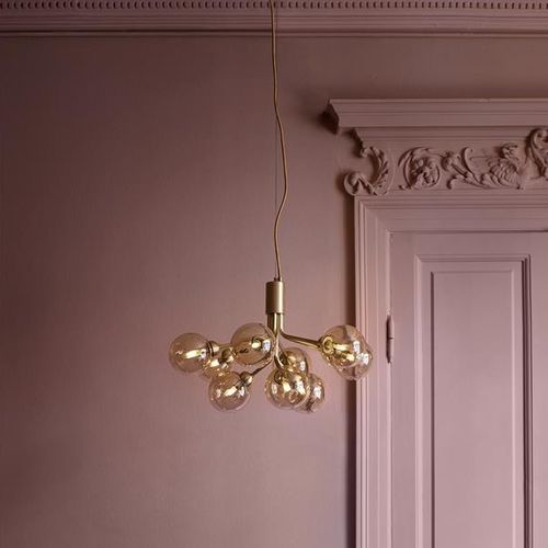 Современная люстра - APIALES 9 GOLD  - Nuura - из дутого стекла / из матированной латуни / LED